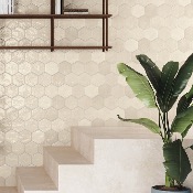 Azulejo Riad HEXAGONAL BLANCO 16,2 x 18,5cm
