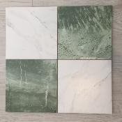 DAMERO CHESS EFECTO MÁRMOL VERDE 44x44cm