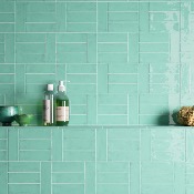 Azulejo Fango Aquamarine BRILLO 5x15cm