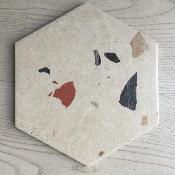 HEXAGONO TERRAZO SEVILLA MARFIL