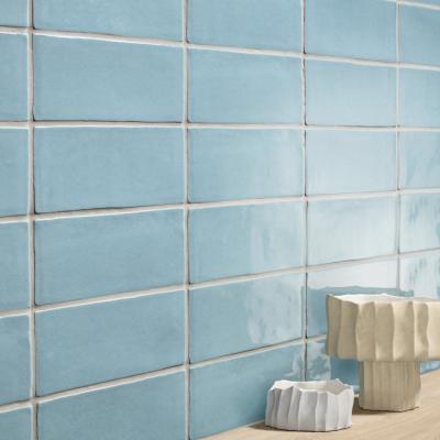 Azulejo Crazed Craquelle Blue 7.5 x 15