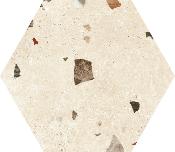HEXAGONO TERRAZO SEVILLA MARFIL
