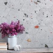 HEXAGONO TERRAZO SEVILLA SILVER