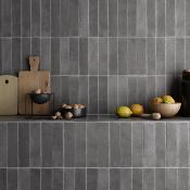 Azulejo Mate Caliza Dark 10x10cm / 6x24,6cm