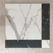 GRACE EFECTO MÁRMOL BLANCO Y NEGRO 44x44cm