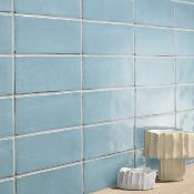 Azulejo Crazed Craquelle Blue 7.5 x 15