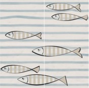 Azulejo Blue Lines PECES