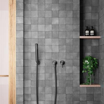 Azulejo Mate Caliza Dark 10x10cm / 6x24,6cm